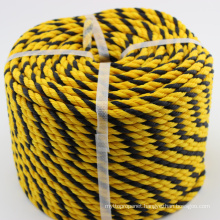 black&yellow PE material 3/4 strands tiger rope mark rope